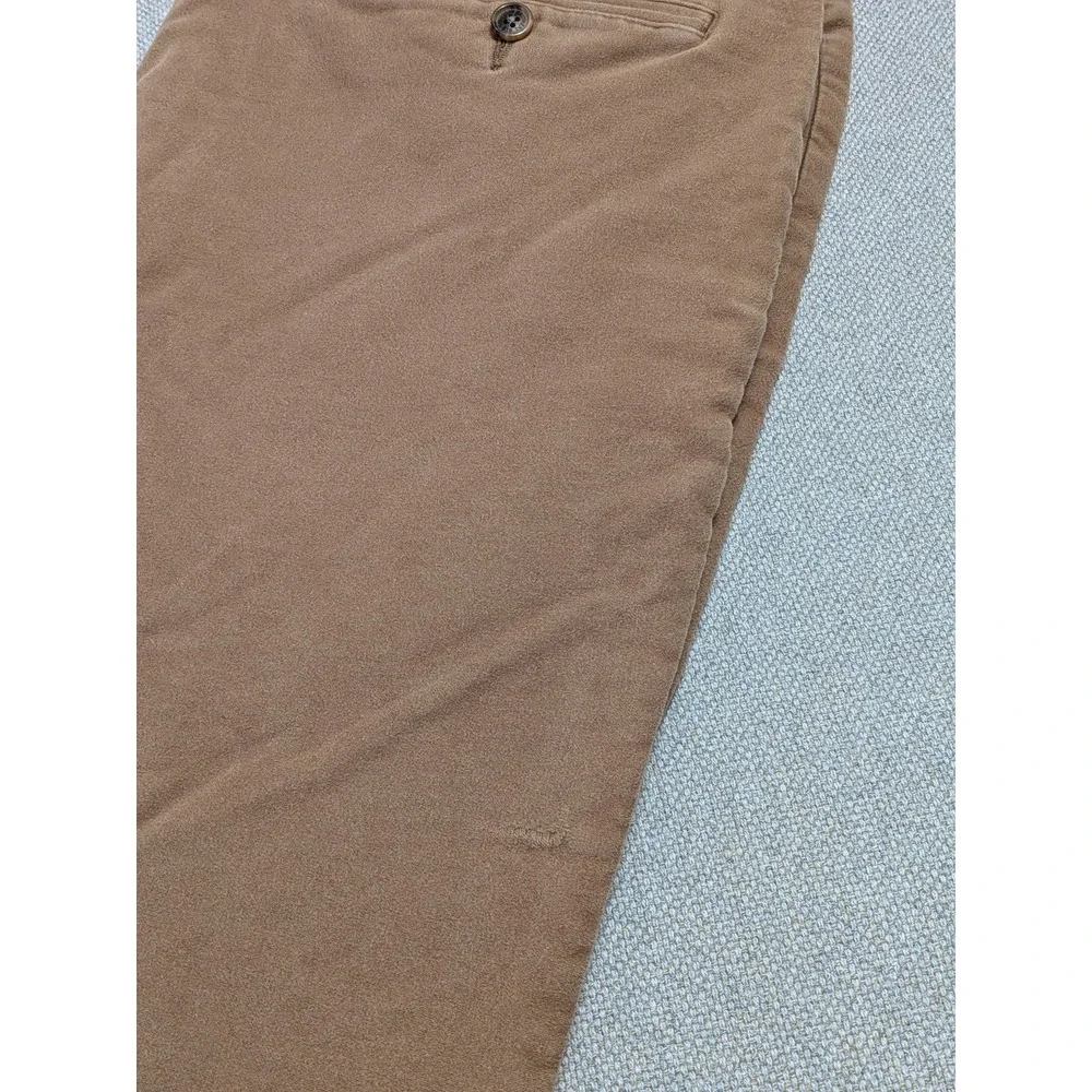 Brooks Brothers Men's Khaki 38x30 Hudson Cotton Chinos Flat Front Italian Fabric